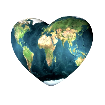 Heart shaped earth