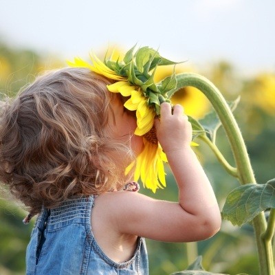 Smelling the flowers